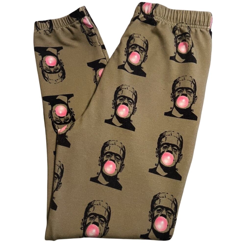 Velveteen Bamboo Frankenstein Bubble Lounge Pants Joggers Size Small